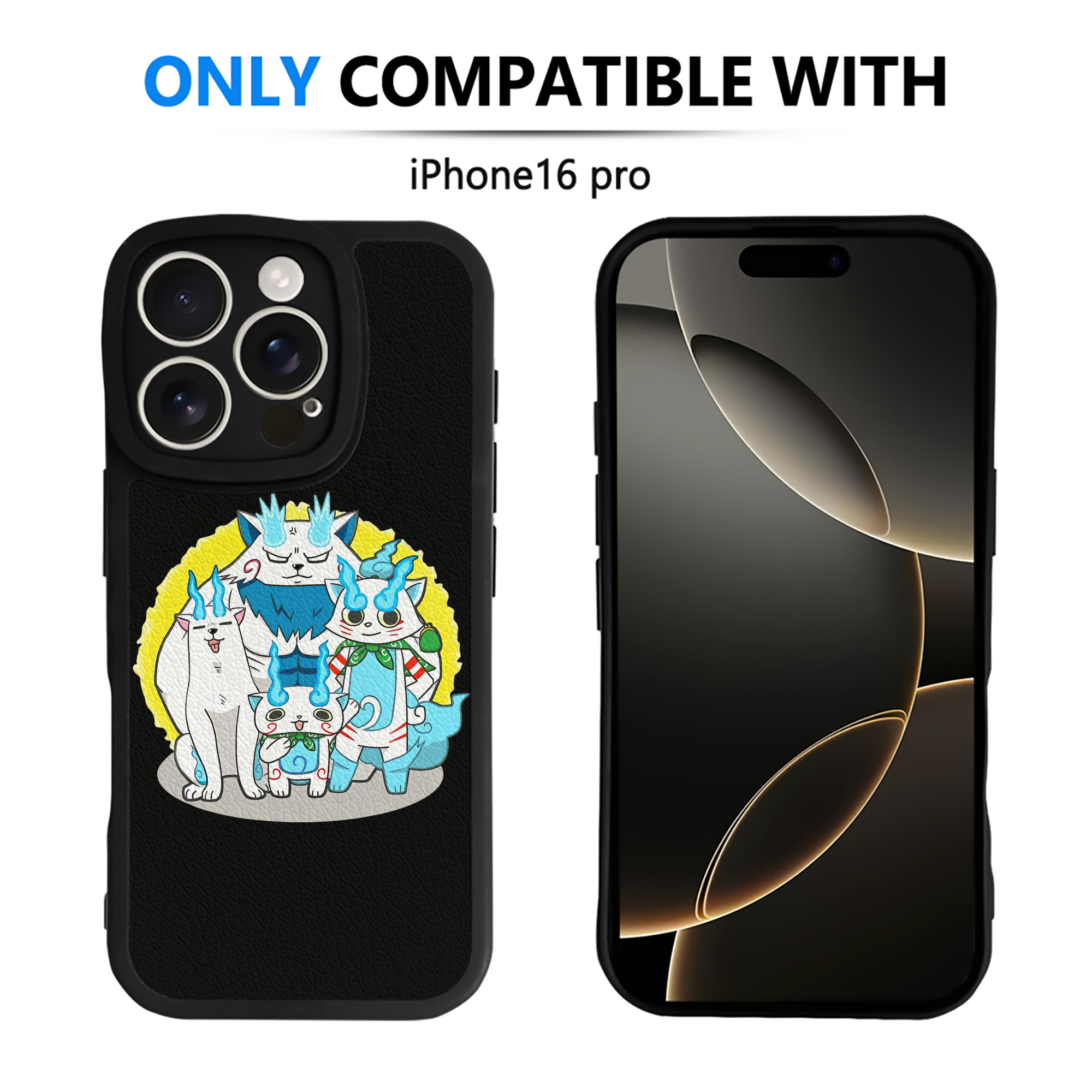 （画像用） 妖怪ウォッチ Yo-kai Watch 【iPhone 16シリーズ対応】シリコンスマホケース（レザー調） 材質：シリコン